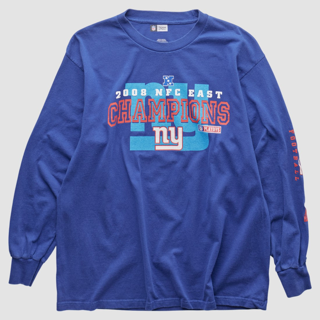 New York Giants NFL 2008 Long Sleeve T-shirt - Blue Vintage - Fanatics