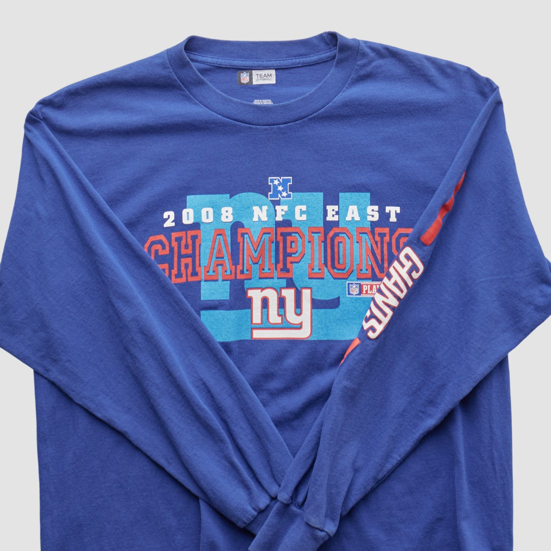 New York Giants NFL 2008 Long Sleeve T-shirt - Blue Vintage - Fanatics