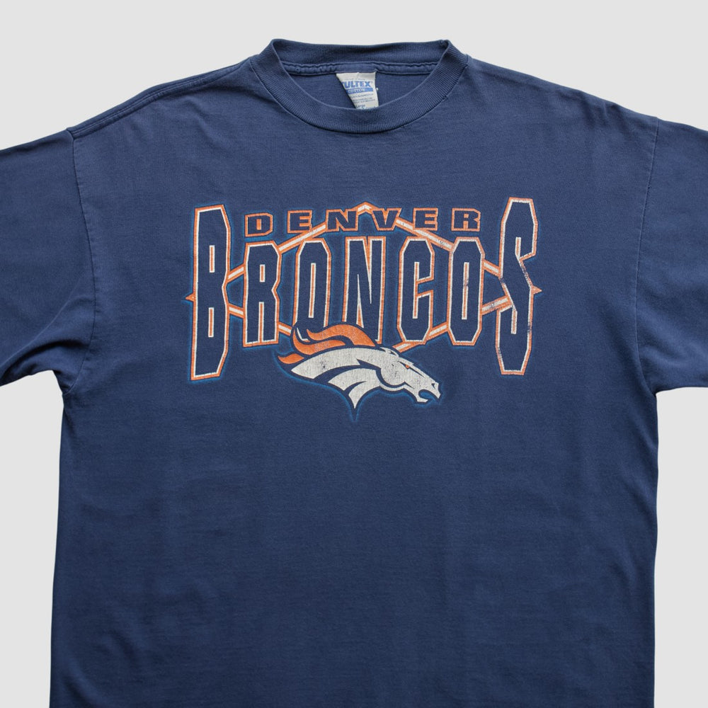 Denver Broncos Tultex 90s T-shirt - Navy Vintage - Fanatics