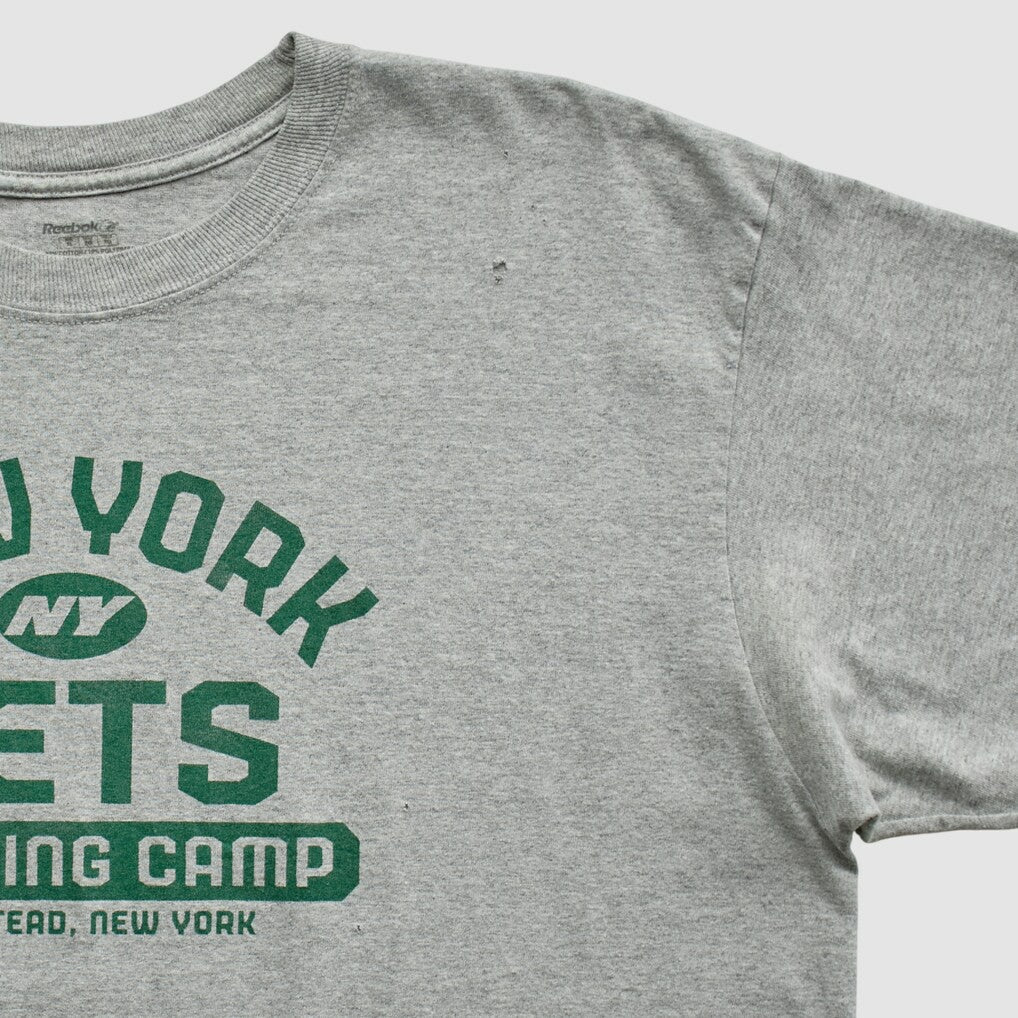 New York Jets Reebok 2000s T-shirt - Heather Gray Vintage - Fanatics