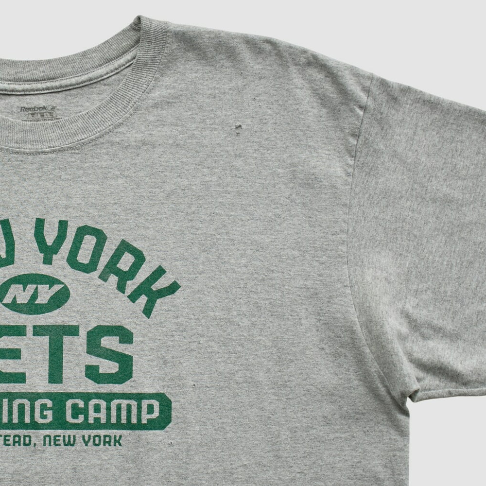 New York Jets Reebok 2000s T-shirt - Heather Gray Vintage - Fanatics