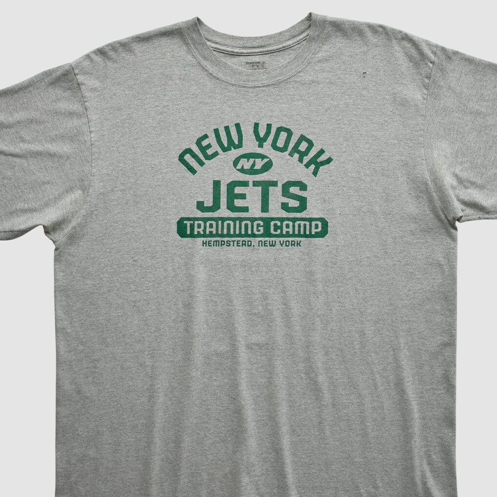 New York Jets Reebok 2000s T-shirt - Heather Gray Vintage - Fanatics