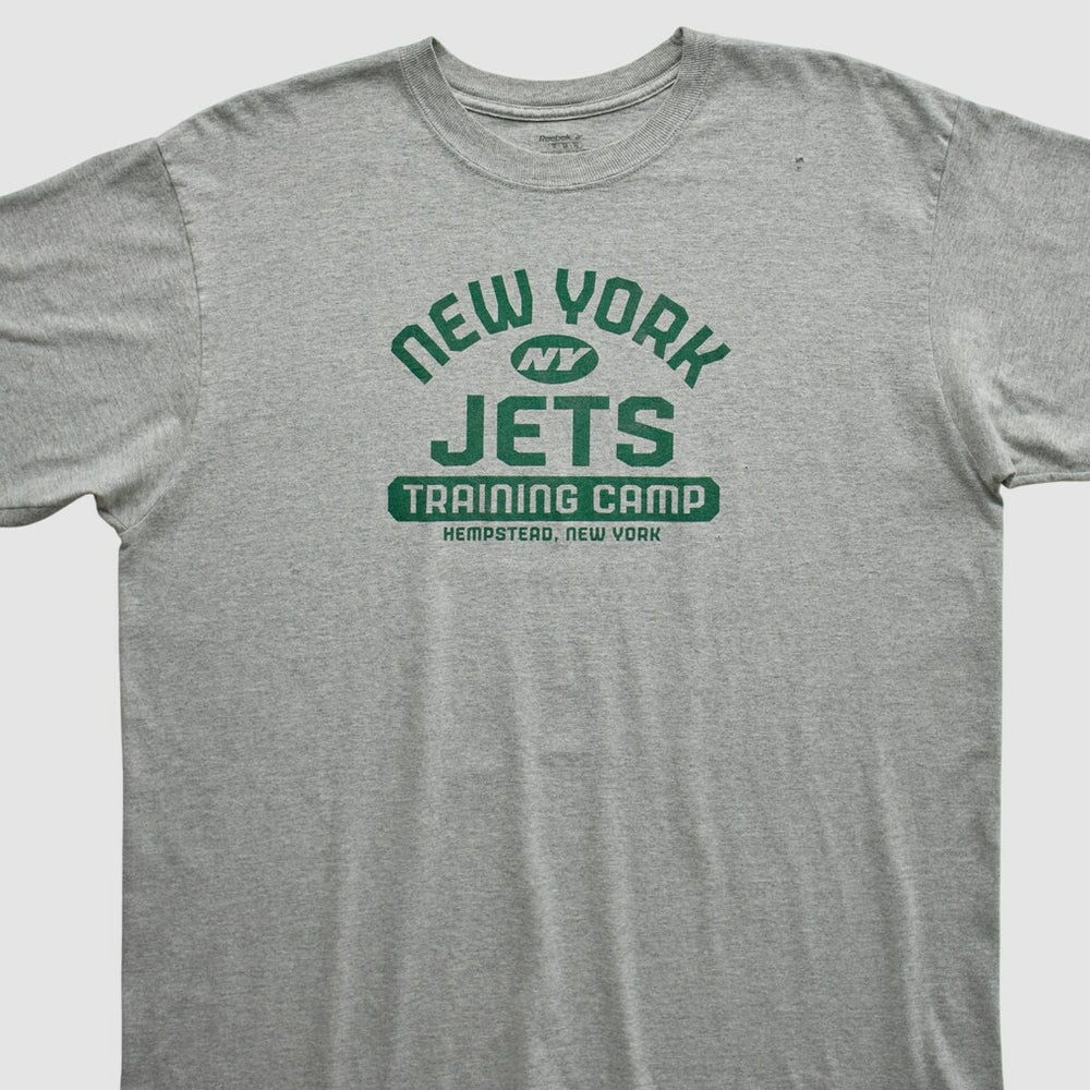 New York Jets Reebok 2000s T-shirt - Heather Gray Vintage - Fanatics