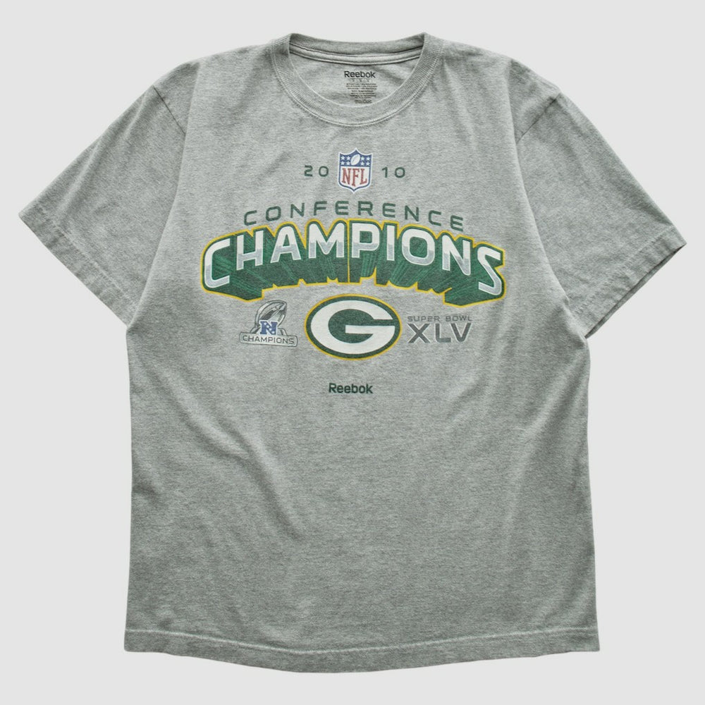 Green Bay Packers Reebok 2010 T-shirt - Heather Gray Vintage - Fanatics
