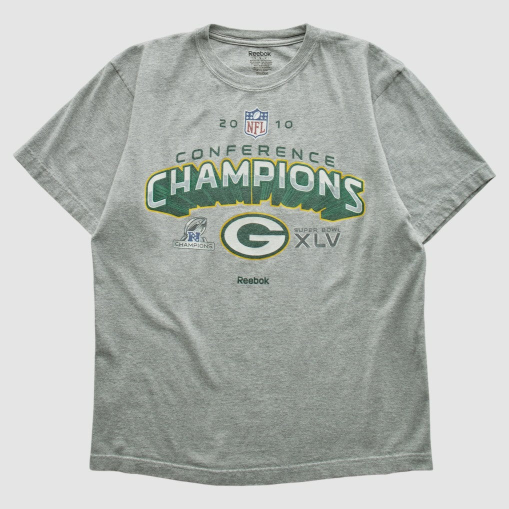 Green Bay Packers Reebok 2010 T-shirt - Heather Gray Vintage - Fanatics