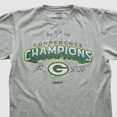 Green Bay Packers Reebok 2010 T-shirt - Heather Gray Vintage - Fanatics
