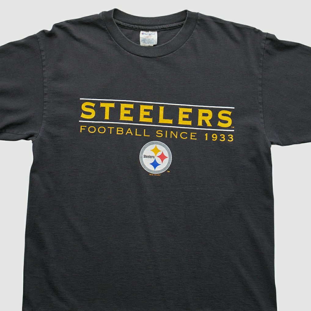 Pittsburgh Steelers Champion 1996 T-shirt - Black Vintage - Fanatics