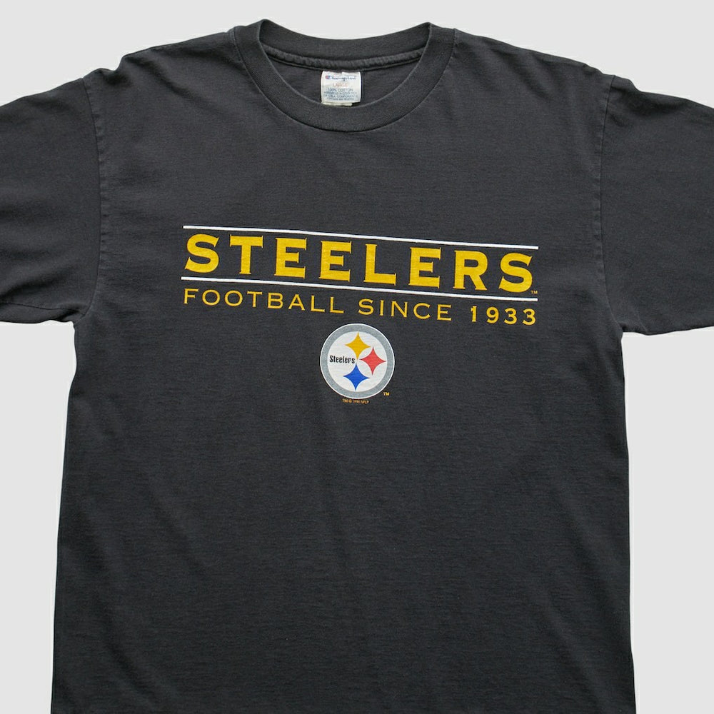 Pittsburgh Steelers Champion 1996 T-shirt - Black Vintage - Fanatics