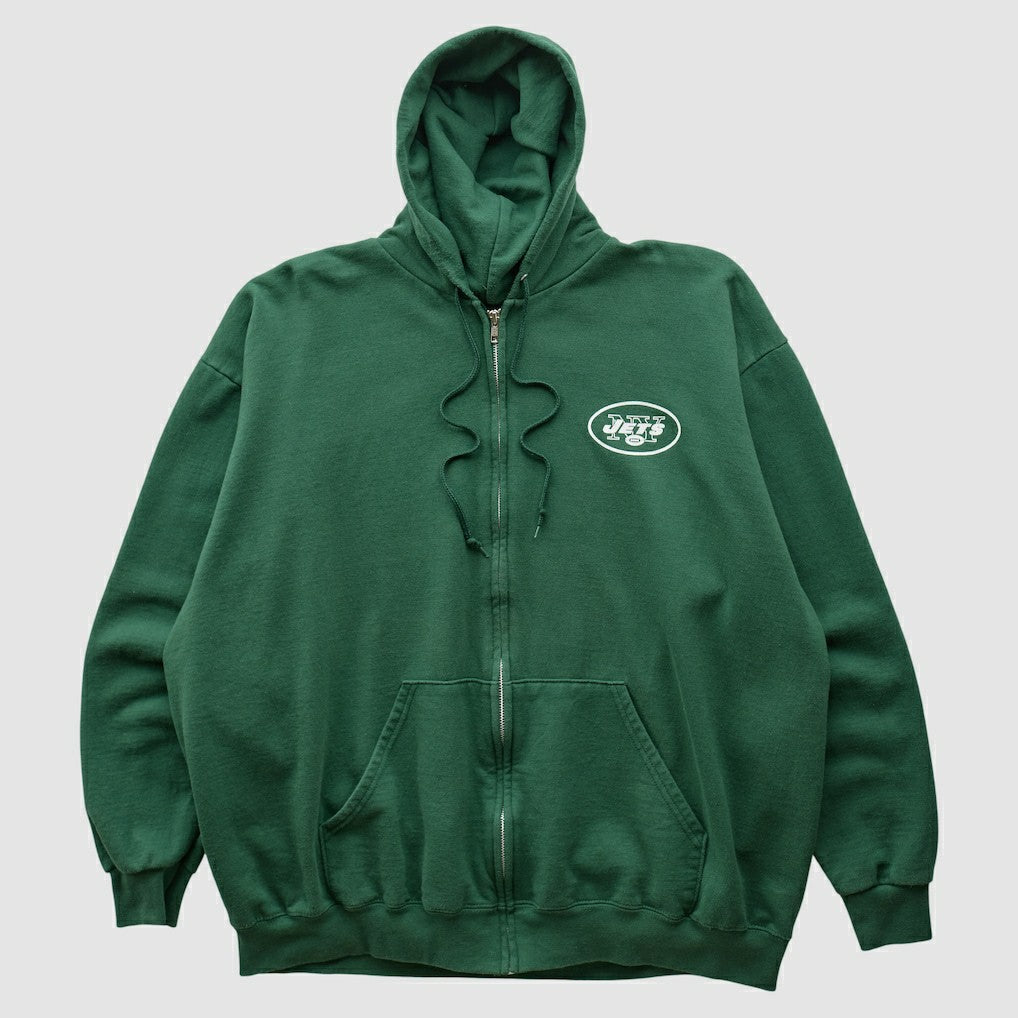 New York Jets NFL 2000s Hooded Full Zip Sweatshirt - Green Vintage - Fanatics