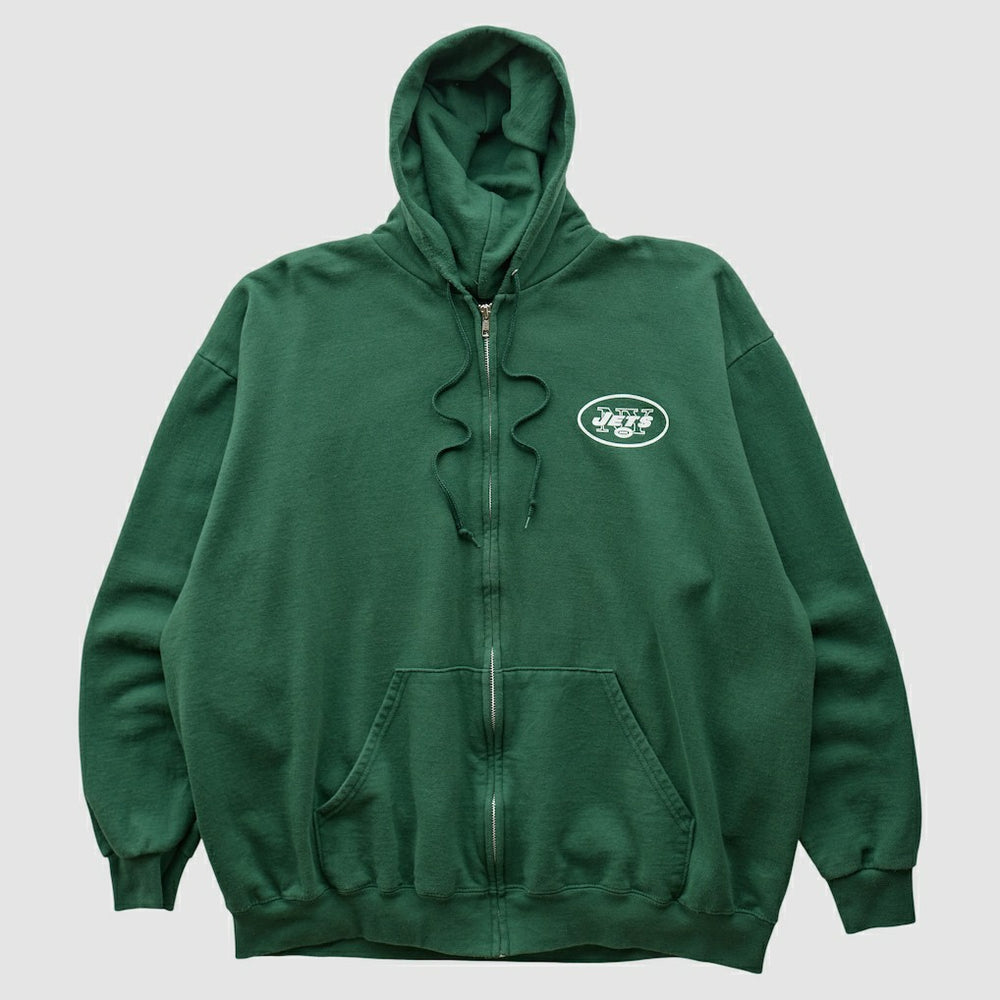 New York Jets NFL 2000s Hooded Full Zip Sweatshirt - Green Vintage - Fanatics