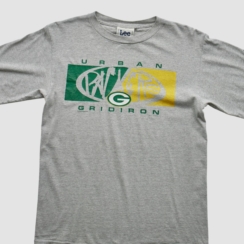 Green Bay Packers Lee Apparel 90s Long Sleeve T-shirt - Heather Gray Vintage - Fanatics