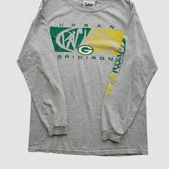 Green Bay Packers Lee Apparel 90s Long Sleeve T-shirt - Heather Gray Vintage - Fanatics