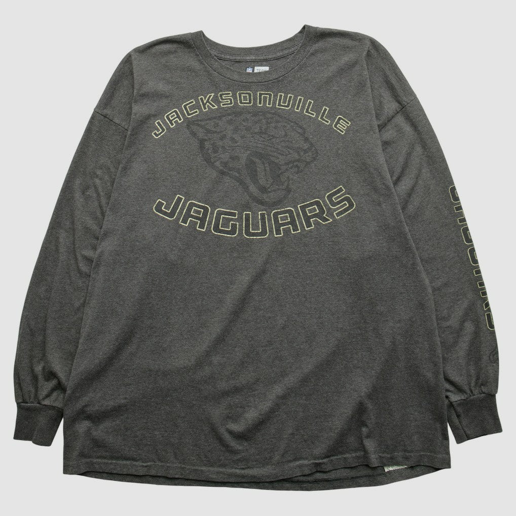 Jacksonville Jaguars NFL 2000s Long Sleeve T-shirt - Dark Heather Gray Vintage - Fanatics