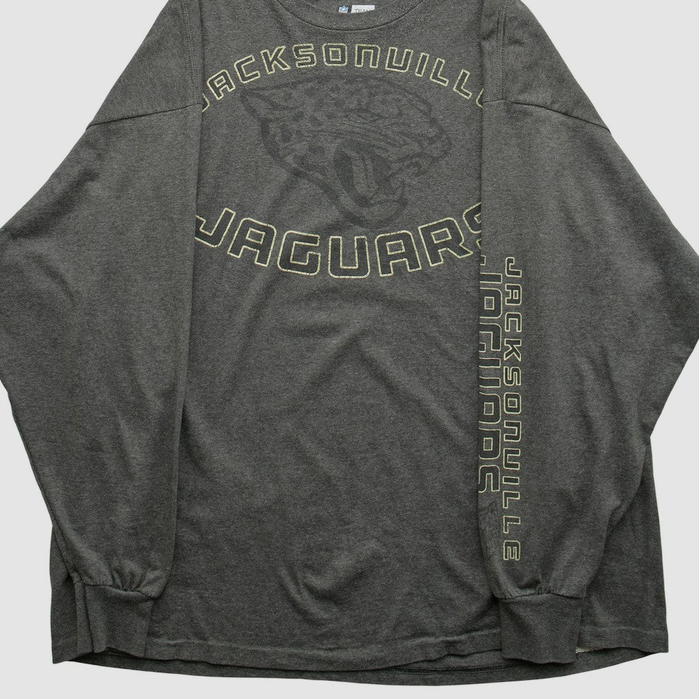 Jacksonville Jaguars NFL 2000s Long Sleeve T-shirt - Dark Heather Gray Vintage - Fanatics