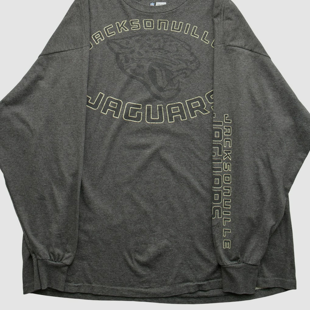Jacksonville Jaguars NFL 2000s Long Sleeve T-shirt - Dark Heather Gray Vintage - Fanatics