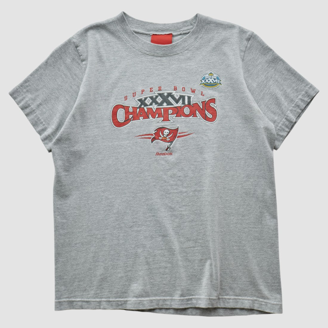 Tampa Bay Buccaneers Reebok 2003 T-shirt - Heather Gray Vintage - Fanatics