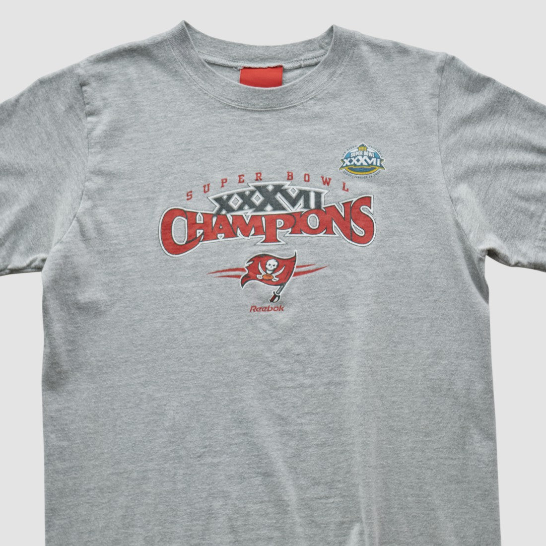 Tampa Bay Buccaneers Reebok 2003 T-shirt - Heather Gray Vintage - Fanatics