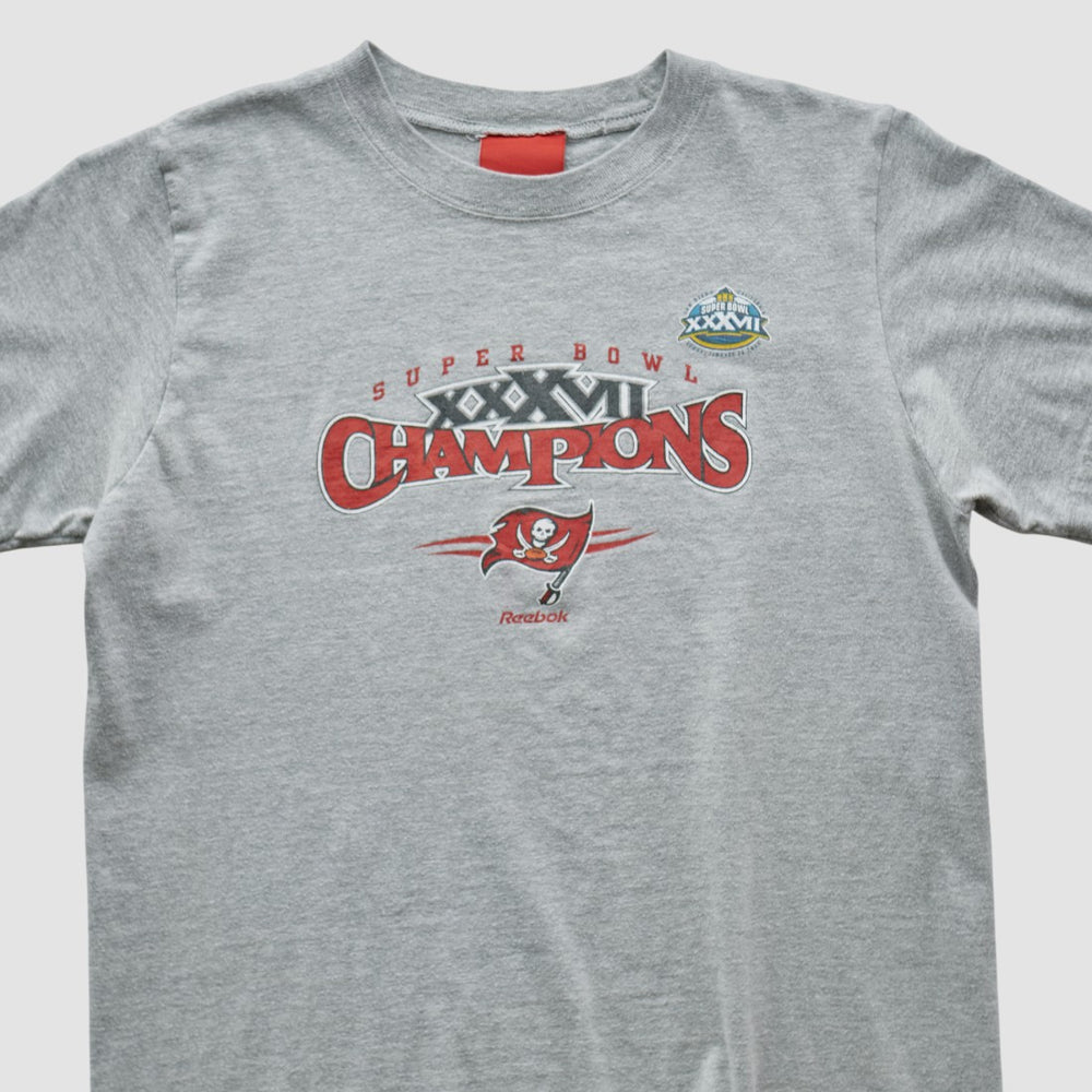 Tampa Bay Buccaneers Reebok 2003 T-shirt - Heather Gray Vintage - Fanatics