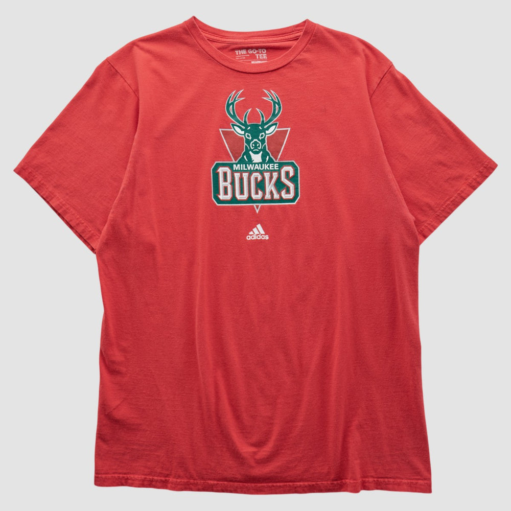 Adidas Milwaukee Bucks 2010s T-shirt Red Vintage