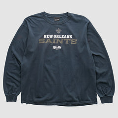 New Orleans Saints Reebok 2010 Long Sleeve T-shirt - Navy Vintage - Fanatics