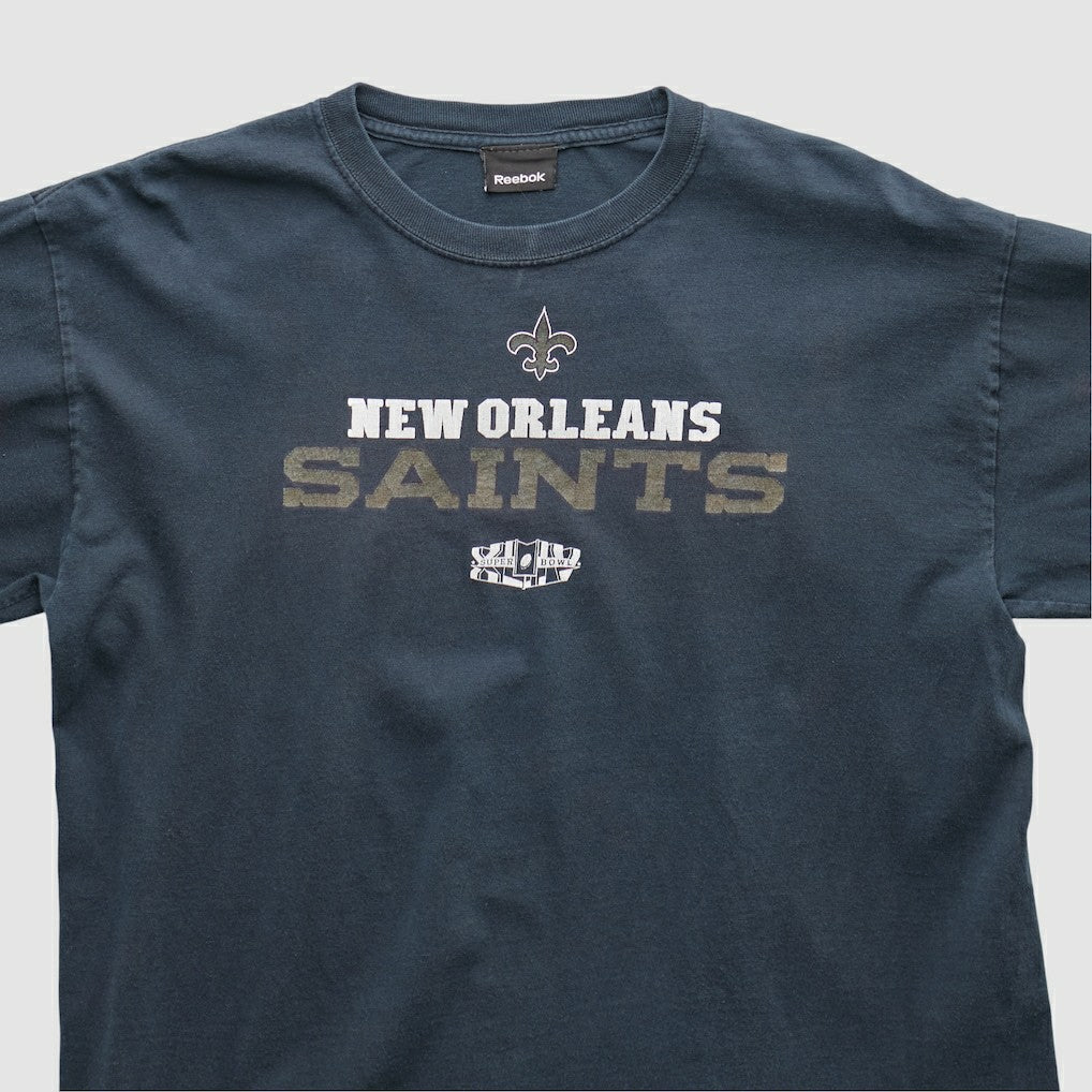 New Orleans Saints Reebok 2010 Long Sleeve T-shirt - Navy Vintage - Fanatics