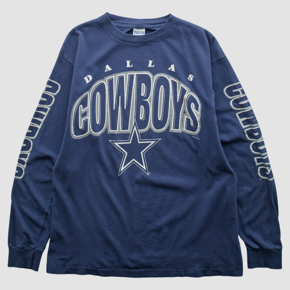 Dallas Cowboys True Fan 90s Long Sleeve T-shirt - Navy Vintage - Fanatics