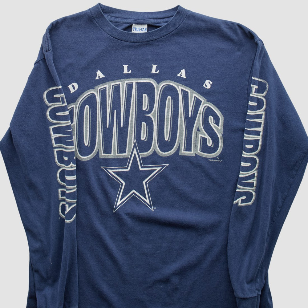 Dallas Cowboys True Fan 90s Long Sleeve T-shirt - Navy Vintage - Fanatics