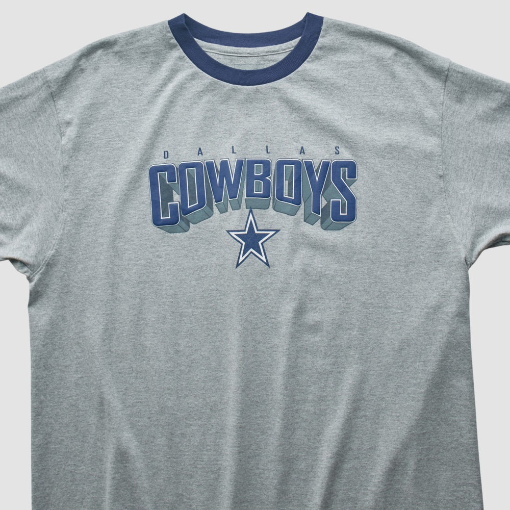 Dallas Cowboys Reebok 2000s T-shirt - Heather Gray Vintage - Fanatics