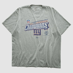 New York Giants Reebok 2007 T-shirt - Heather Gray Vintage - Fanatics