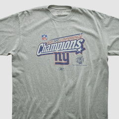 New York Giants Reebok 2007 T-shirt - Heather Gray Vintage - Fanatics
