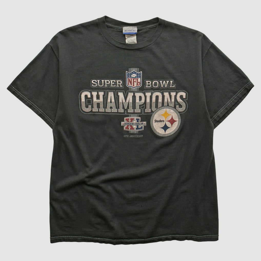 Pittsburgh Steelers Reebok 2006 T-shirt - Black Vintage - Fanatics