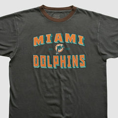 Miami Dolphins Reebok 2000s T-shirt - Charcoal Vintage - Fanatics