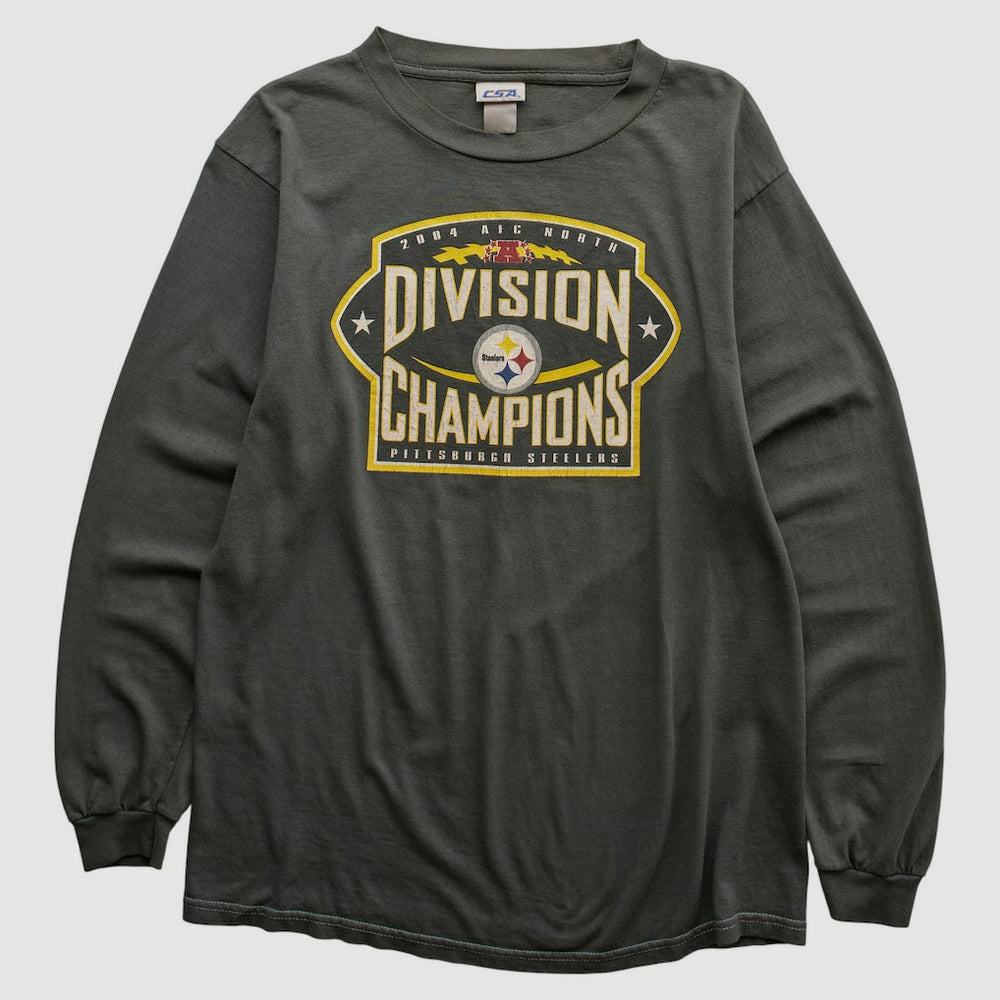 Pittsburgh Steelers CSA 2004 Long Sleeve T-shirt - Charcoal Vintage - Fanatics