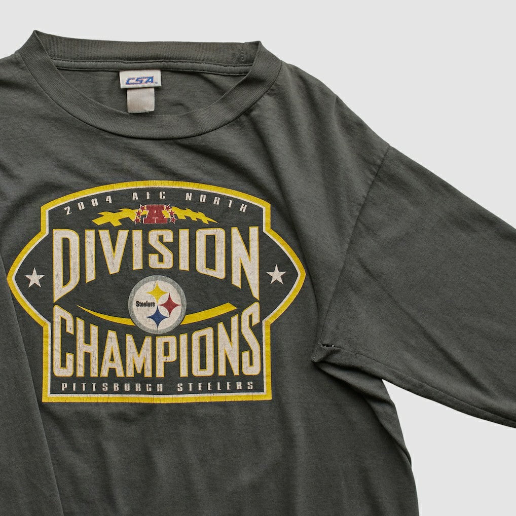 Pittsburgh Steelers CSA 2004 Long Sleeve T-shirt - Charcoal Vintage - Fanatics