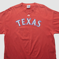 Texas Rangers Majestic 2000s T-shirt Discount