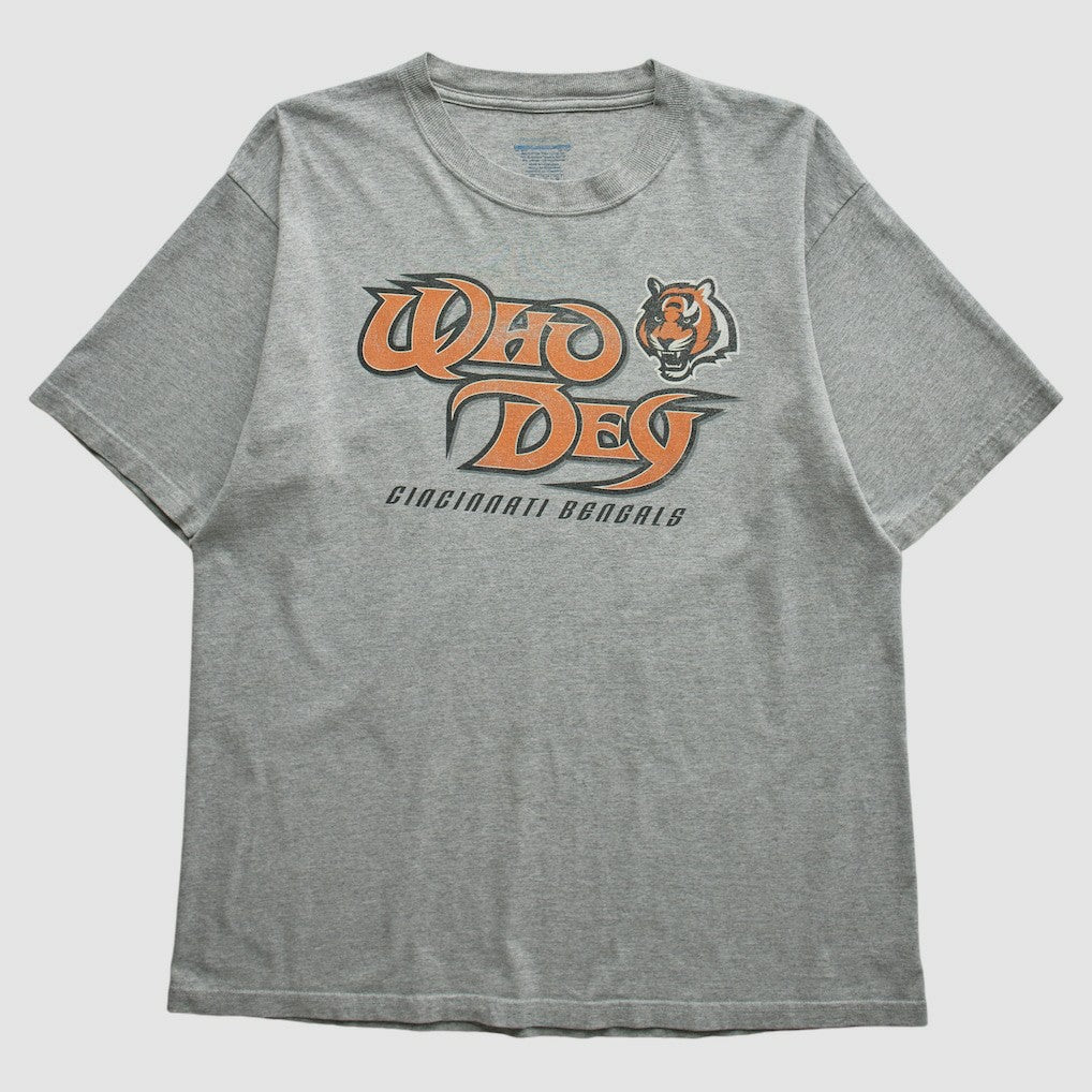 Cincinnati Bengals Reebok 2000s T-shirt - Heather Gray Vintage - Fanatics