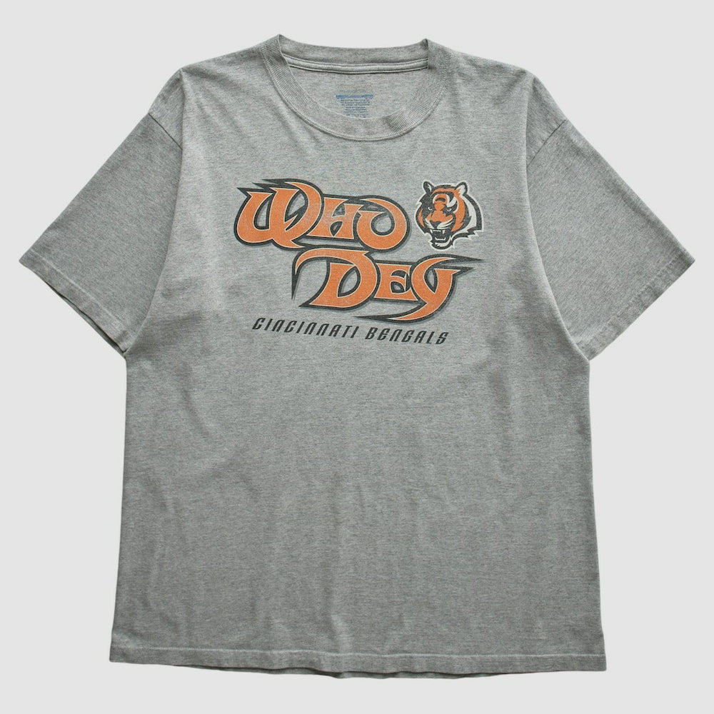 Cincinnati Bengals Reebok 2000s T-shirt - Heather Gray Vintage - Fanatics