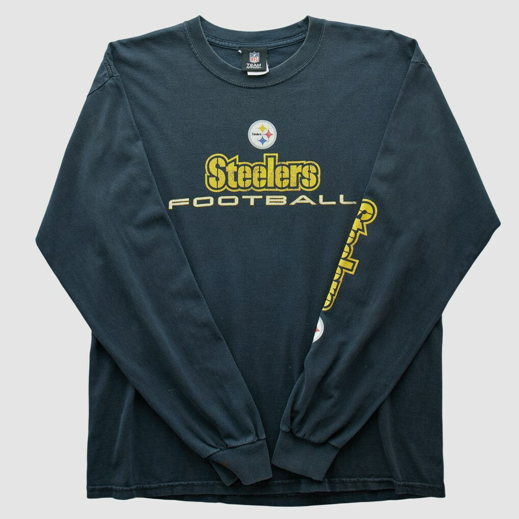 Pittsburgh Steelers Team Edition Apparel 2010s Long Sleeve T-shirt - Black Vintage - Fanatics