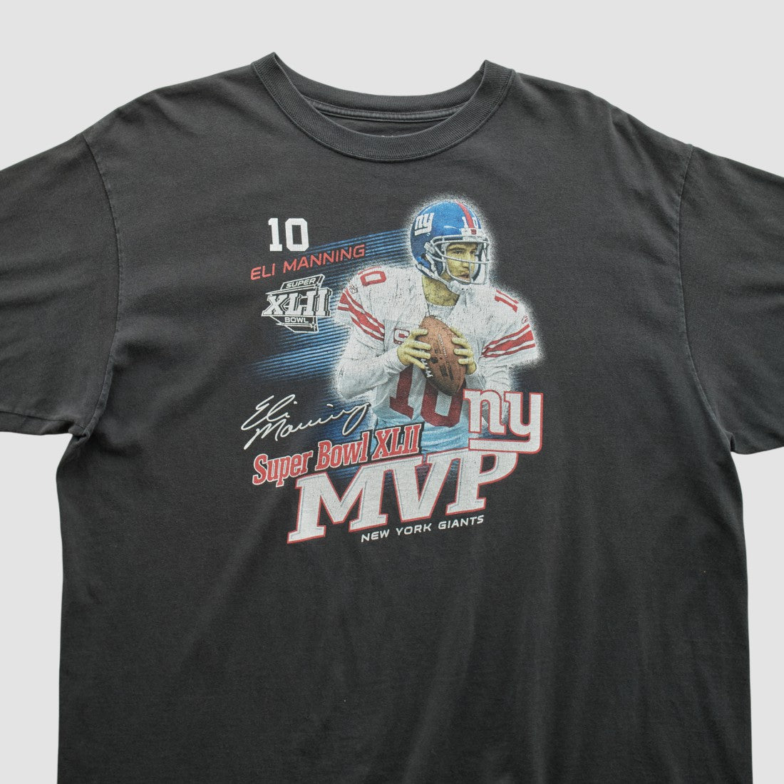 Superbowl XLII MVP Reebok 2008 T-shirt - Black Vintage - Fanatics