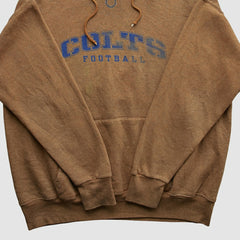 Indianapolis Colts NFL 2000s Hooded Pullover Sweatshirt - Brown Vintage - Fanatics