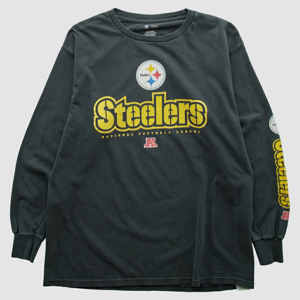 Pittsburgh Steelers NFL 2000s Long Sleeve T-shirt - Black Vintage - Fanatics
