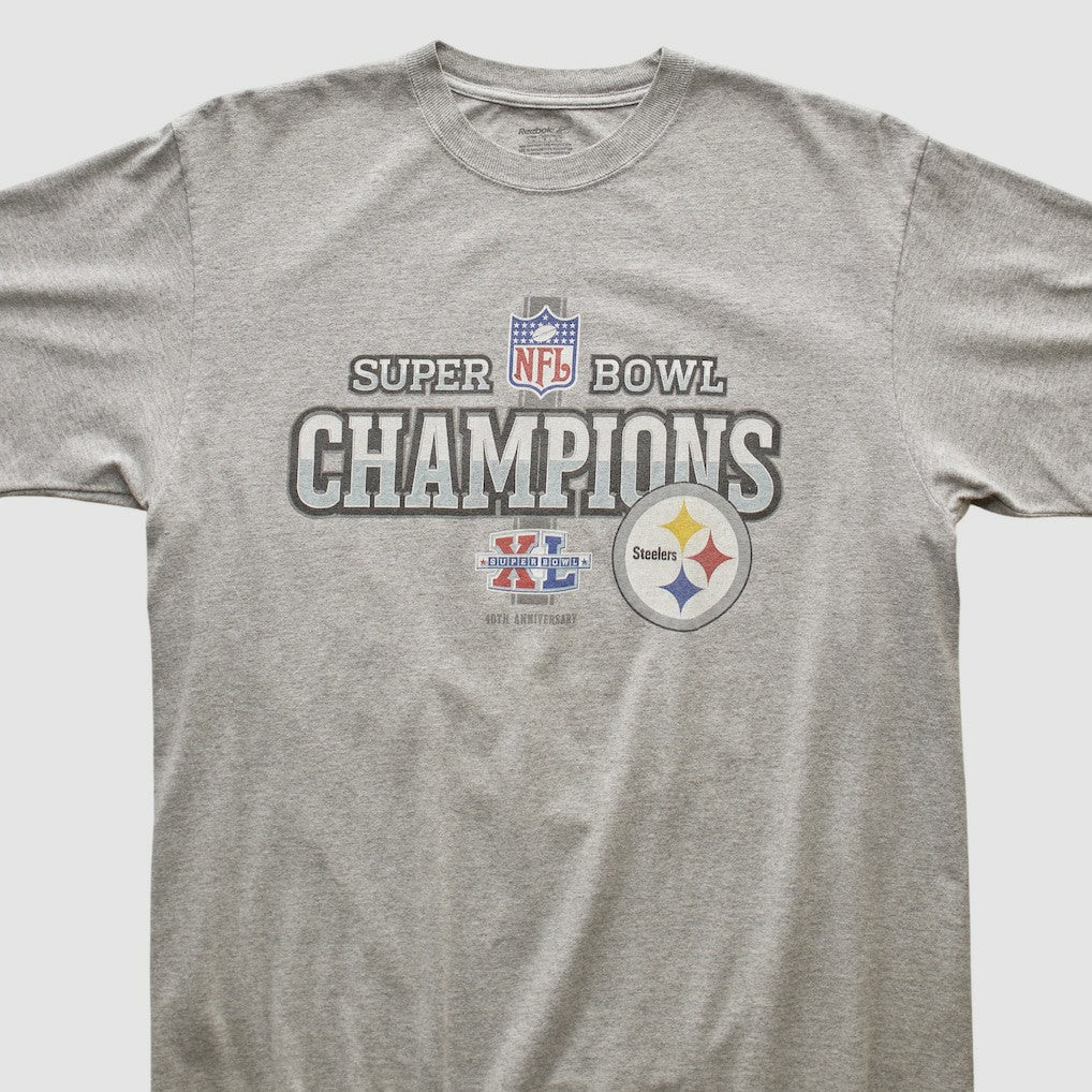 Pittsburgh Steelers Reebok 2006 T-shirt - Heather Gray Vintage - Fanatics