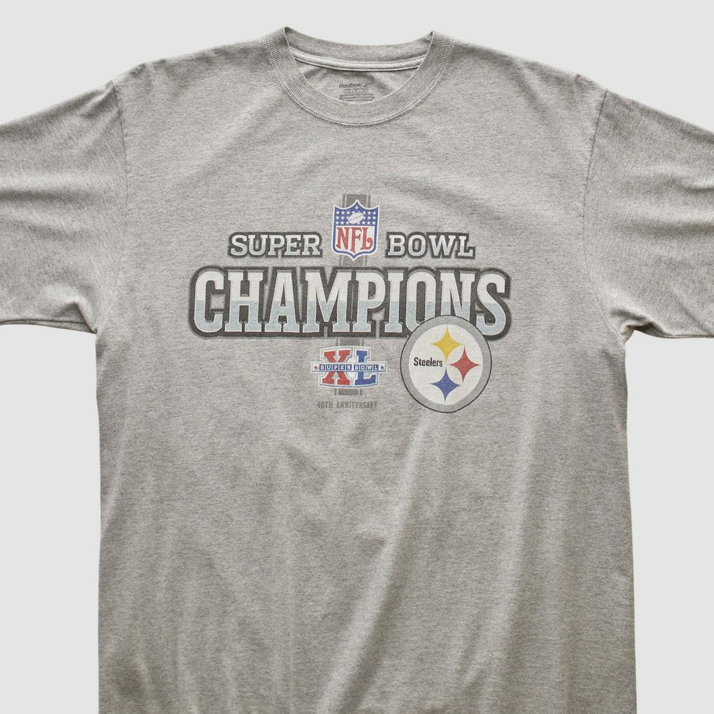 Pittsburgh Steelers Reebok 2006 T-shirt - Heather Gray Vintage - Fanatics