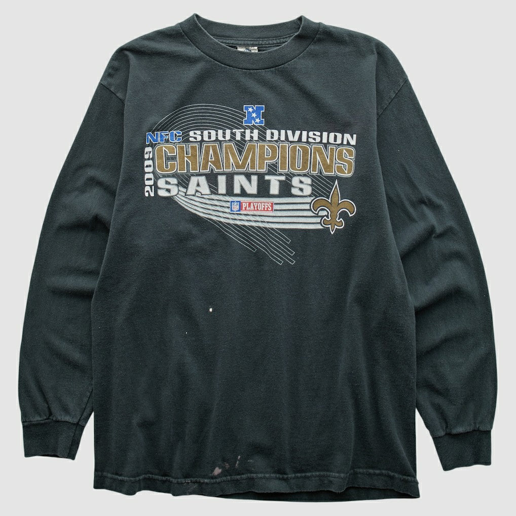 New Orleans Saints Alstyle Apparel 2009 Long Sleeve T-shirt - Black Vintage - Fanatics