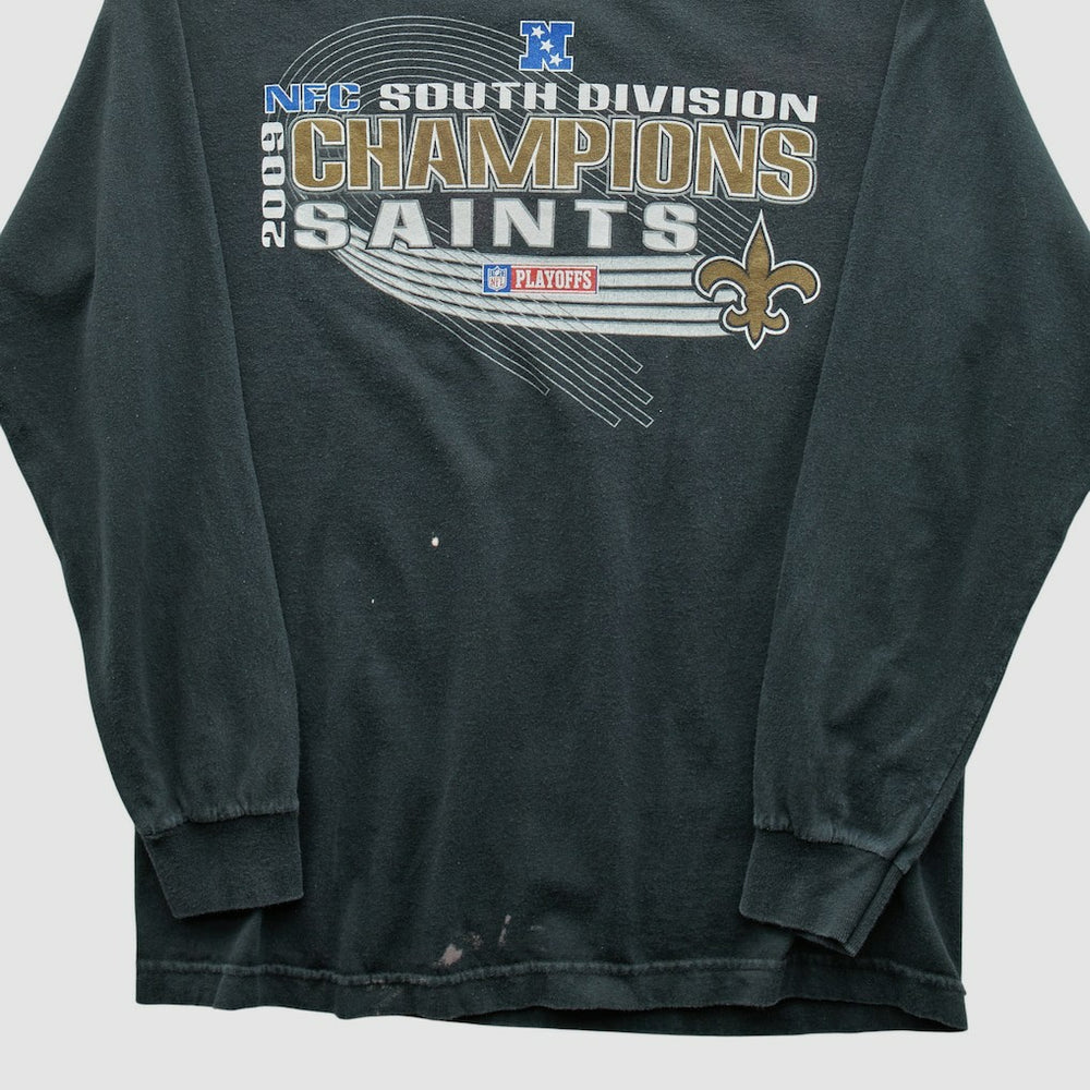 New Orleans Saints Alstyle Apparel 2009 Long Sleeve T-shirt - Black Vintage - Fanatics