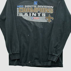 New Orleans Saints Alstyle Apparel 2009 Long Sleeve T-shirt - Black Vintage - Fanatics