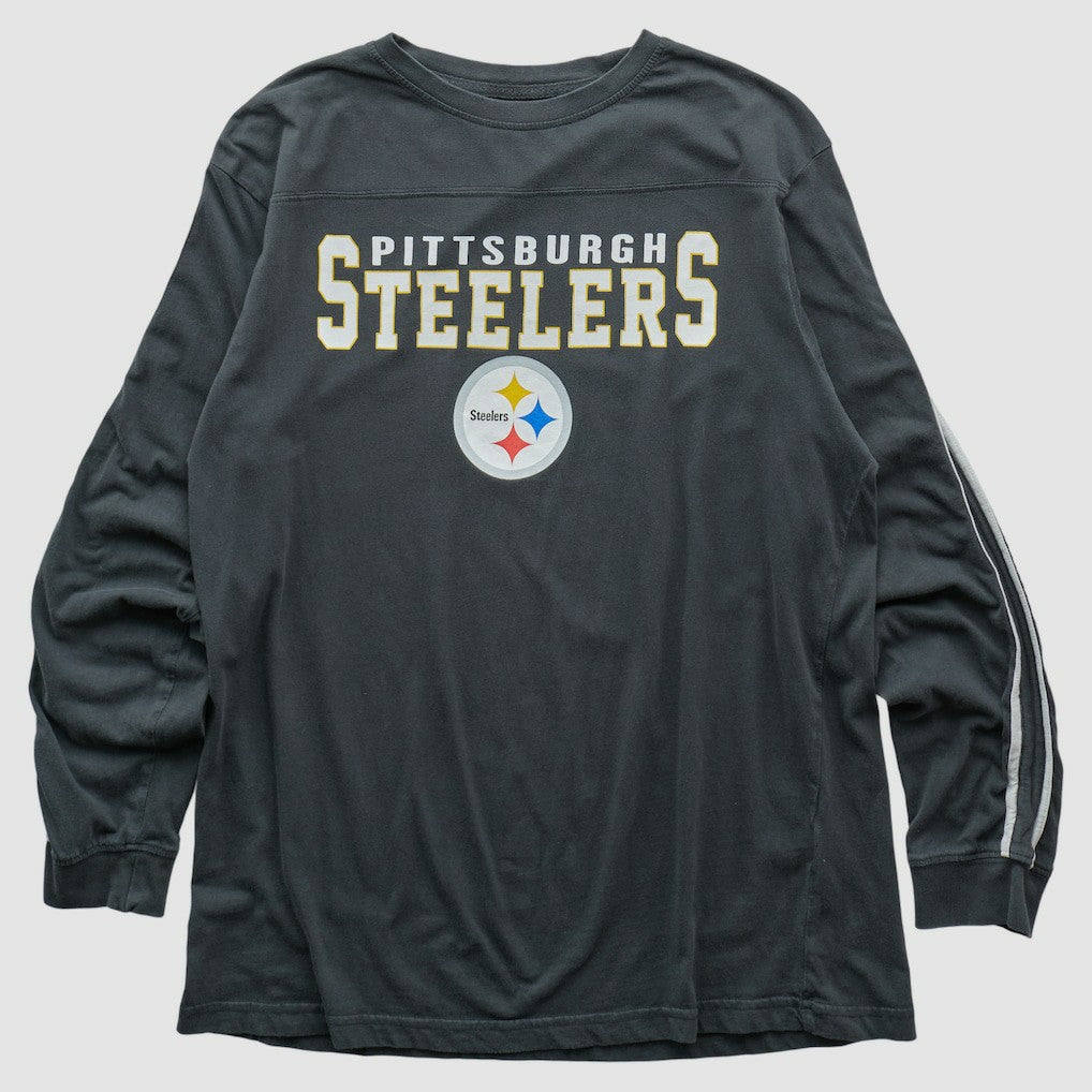 Pittsburgh Steelers Team Edition Apparel 2000s Long Sleeve T-shirt - Charcoal Vintage - Fanatics