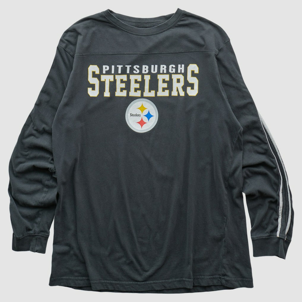 Pittsburgh Steelers Team Edition Apparel 2000s Long Sleeve T-shirt - Charcoal Vintage - Fanatics