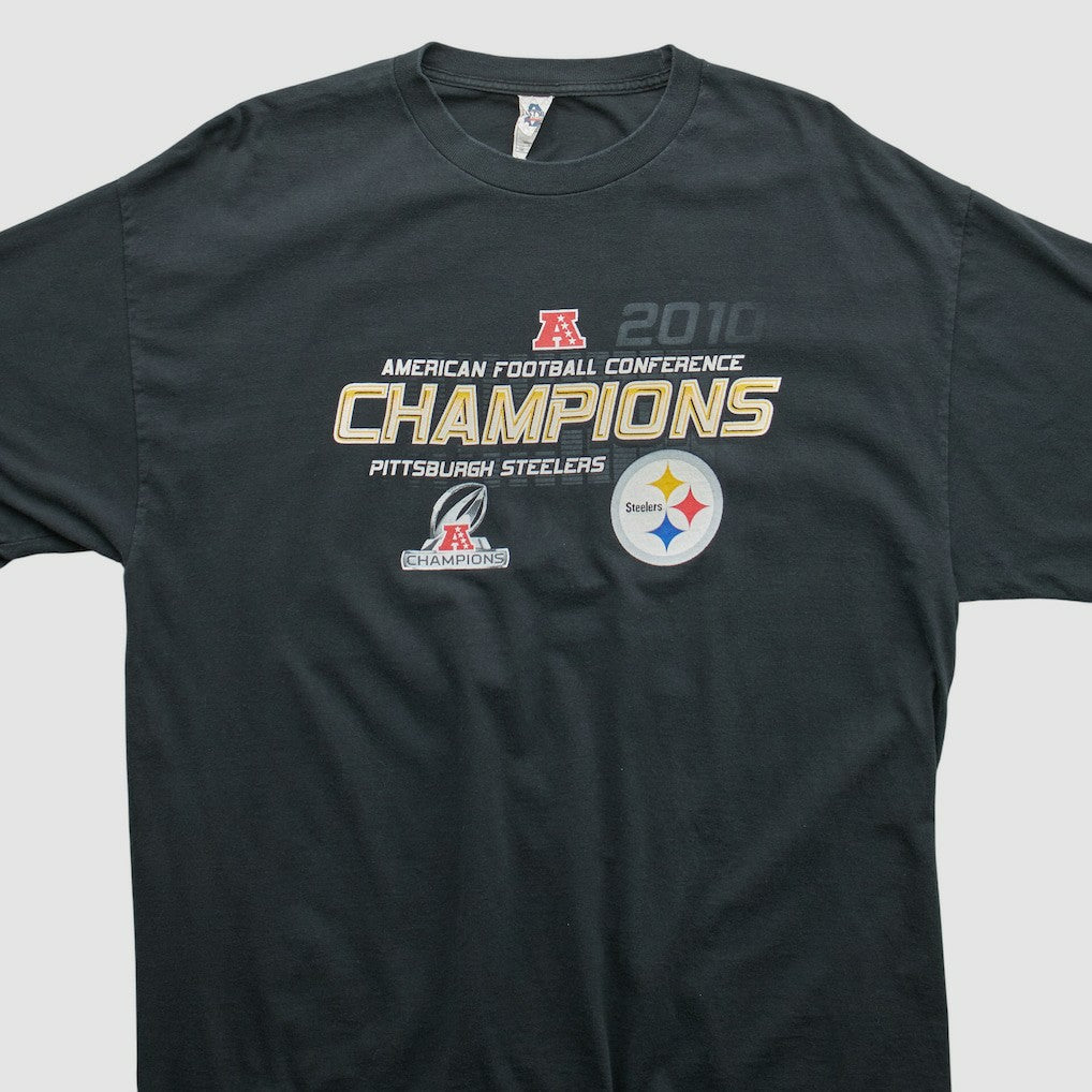 Pittsburgh Steelers Alstyle 2010 T-shirt - Black Vintage - Fanatics