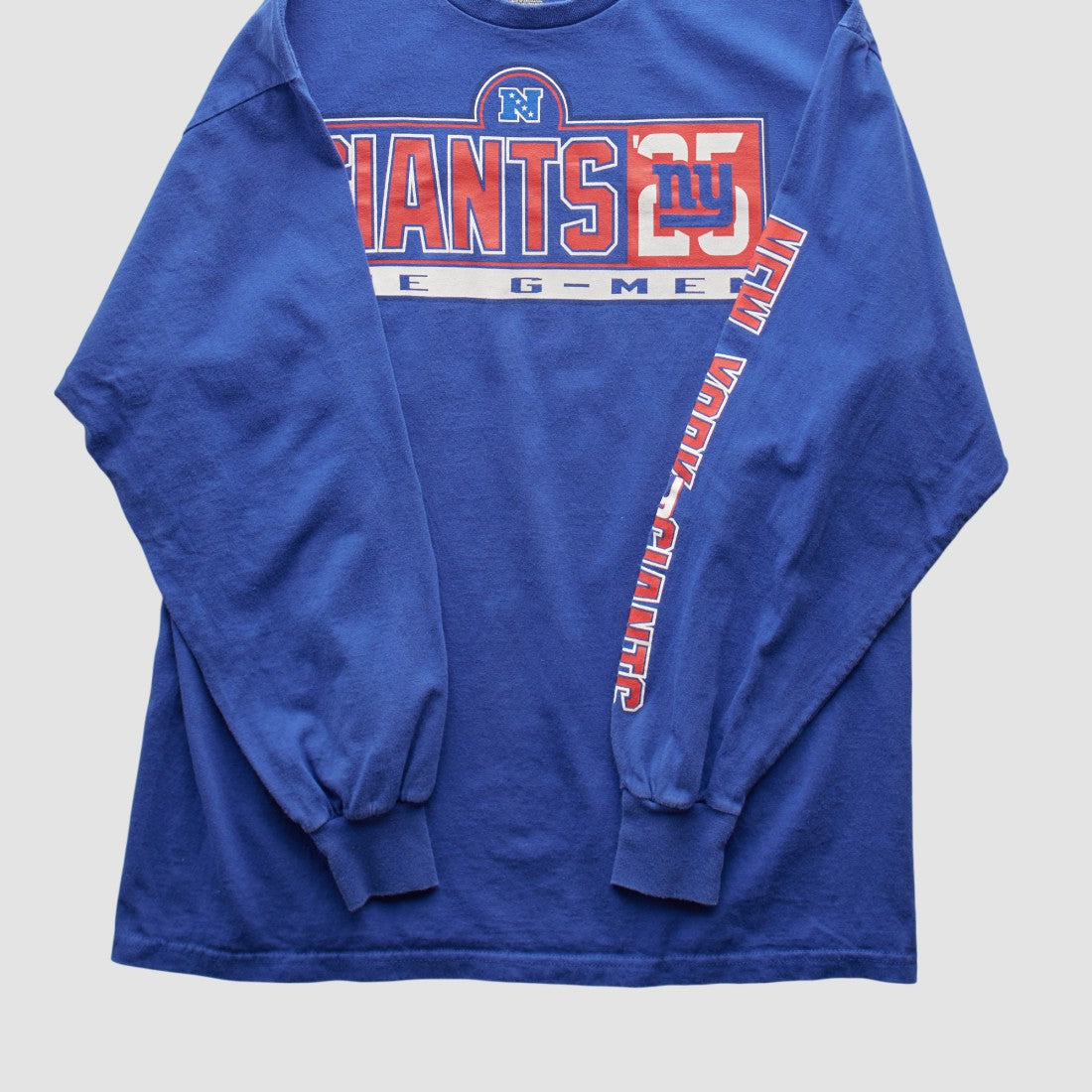 New York Giants NFL 2000s Long Sleeve T-shirt - Blue Vintage - Fanatics